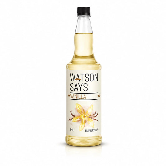 Watson Says: Vanilla Coffee & Beverage Syrup - 1 Litre Plastic Bottle