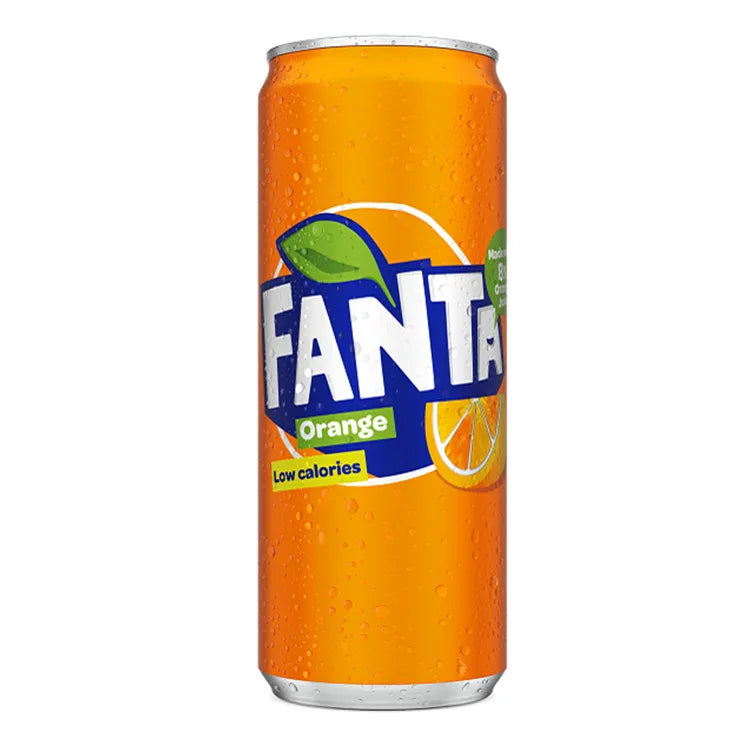 Fanta Orange - Irish Import - 330ml Sleek Cans (Pack of 24)