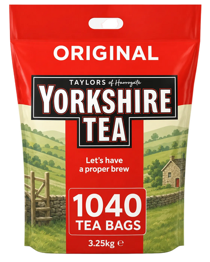 Yorkshire Tea One Cup Catering Tea Bags - Bulk Bag of 1040