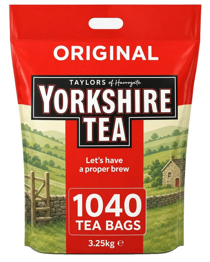 Yorkshire Tea One Cup Catering Tea Bags - Bulk Bag of 1040