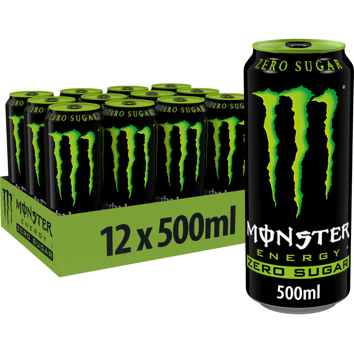 Monster Green Energy ZERO 12x500ml - Vending Superstore