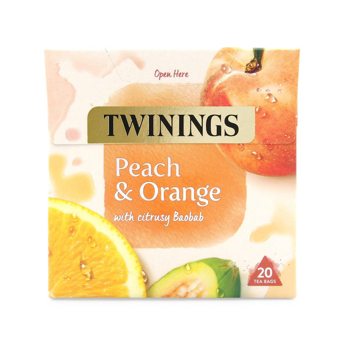 Twinings - White Peach & Orange Tea Bags (Non Enveloped) Pack of 20 Tea Bags - Vending Superstore