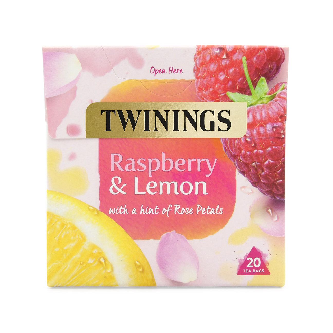 Twinings - Raspberry & Lemon Tea Bags (Non Enveloped) Pack of 20 Tea Bags - Vending Superstore
