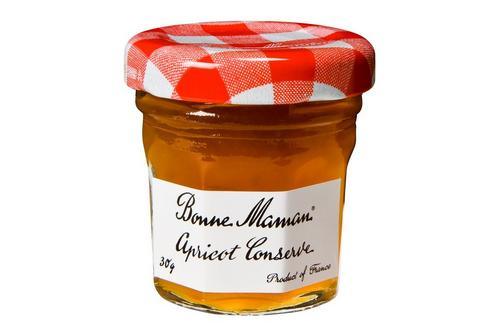 Bonne Maman Apricot Jam Portions 30g - Mini Glass Jars - Pack of 15 - Vending Superstore