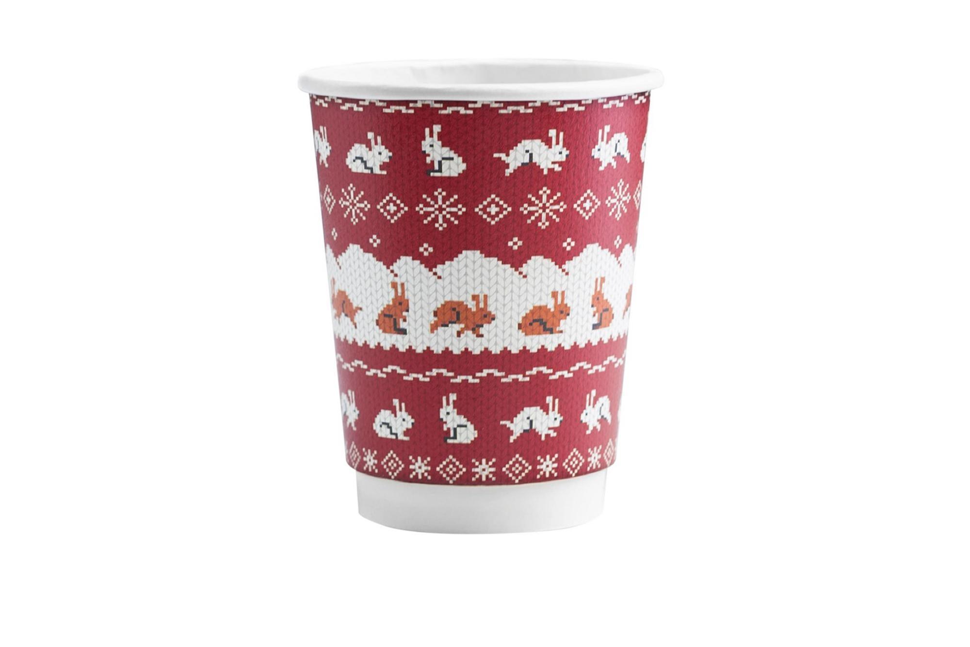 Vegware Christmas Jumper Design Cup - Biodegradable / Compostable - 12oz SLEEVE OF 25 CUPS - Vending Superstore