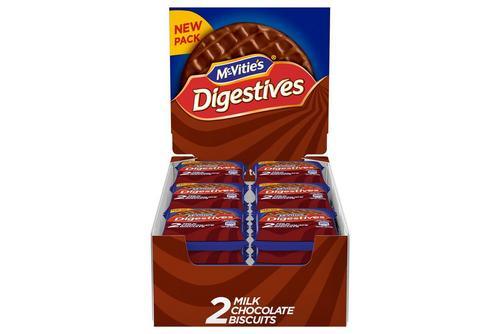 McVitie's Milk Chocolate Digestives - Individually Wrapped Twin Biscuit Packs - 24x33.3g - Vending Superstore