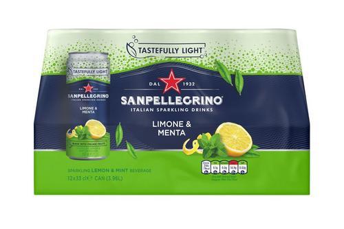 San Pellegrino Lemon & Mint 12 x 330ml Cans - Vending Superstore