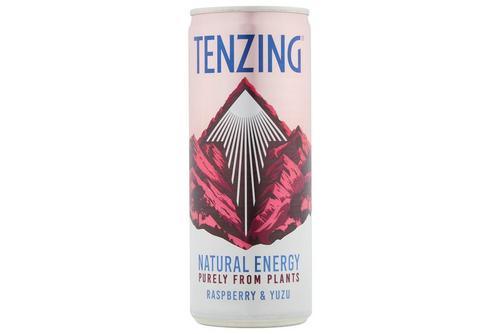 Tenzing Natural Raspberry & Yuzu Natural Energy Drink 12x250ml Cans - Vending Superstore