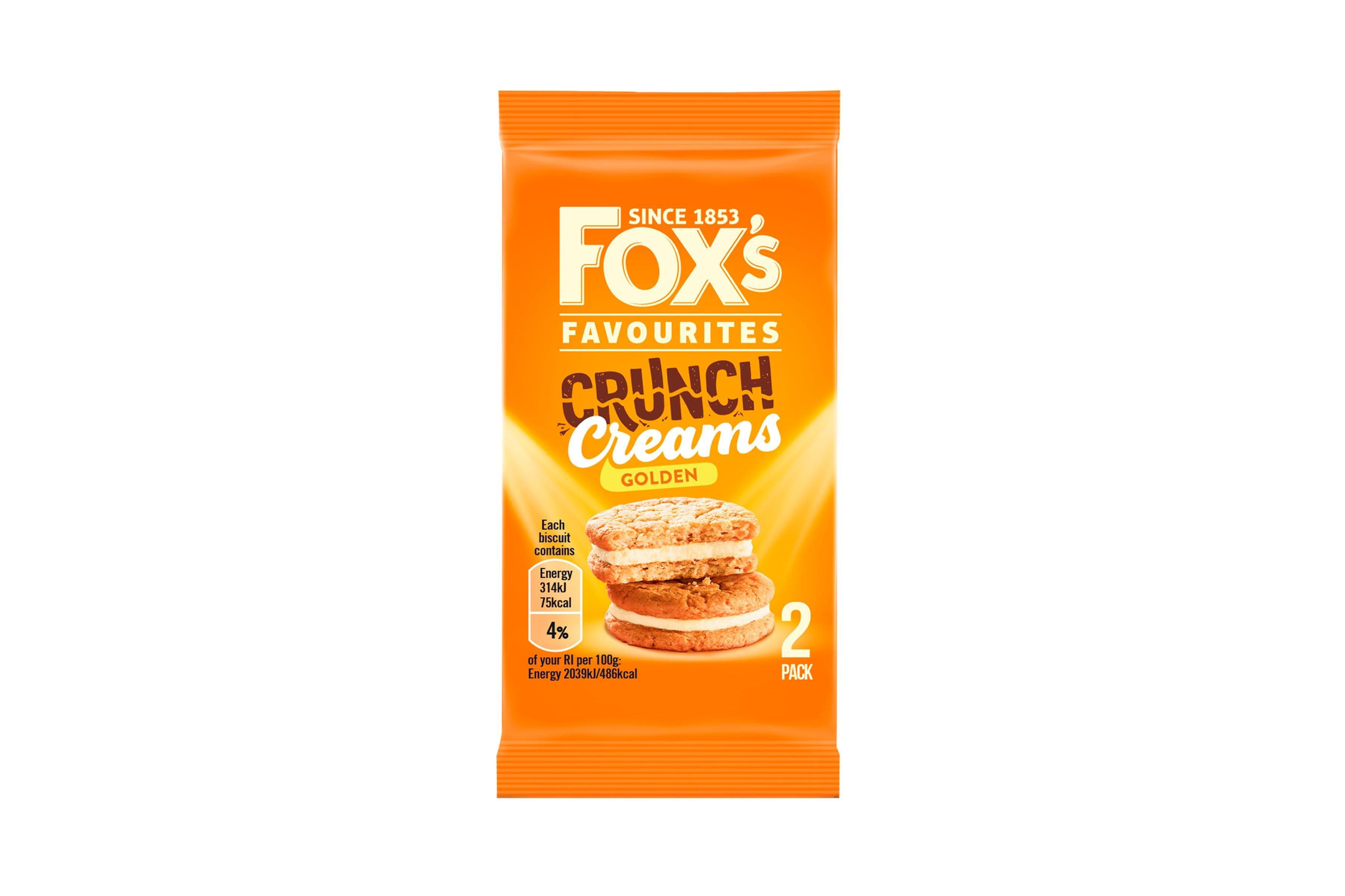 Fox's Golden Crunch Creams Minis - Individually Wrapped Biscuit Twinpacks - 48 x 30g - Vending Superstore