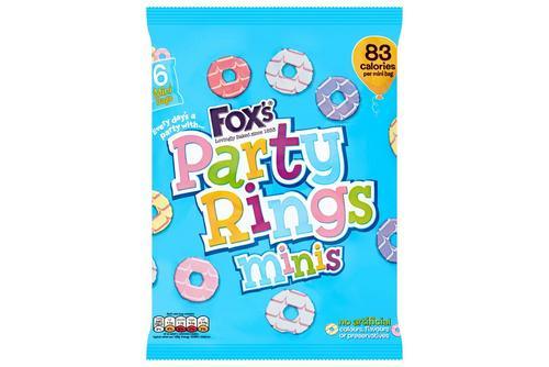 Fox's Mini Party Rings- Individually Wrapped Portion Packs- 40 x 21g - Vending Superstore