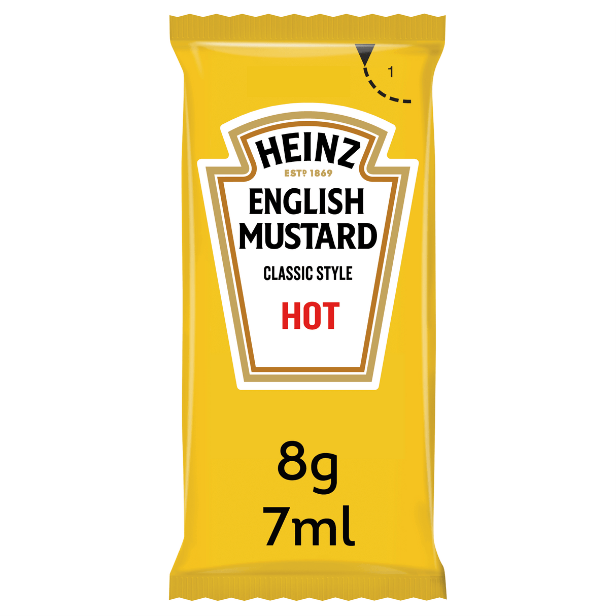 Heinz English Mustard (Hot) Sauce Portions - Box of 250 Sachets - Vending Superstore