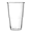 Clear Plastic Half Pint Tumblers; Pint to LINE CE Marked rPET - Case Of 1000 - Vending Superstore