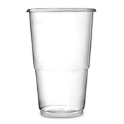 Clear Plastic Half Pint Tumblers; Pint to LINE CE Marked rPET - (Box of 1000)