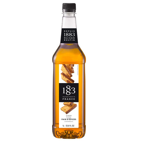 1883 Maison Routin Syrup - 1 Litre Plastic Bottle - Gingerbread Flavour - Vending Superstore