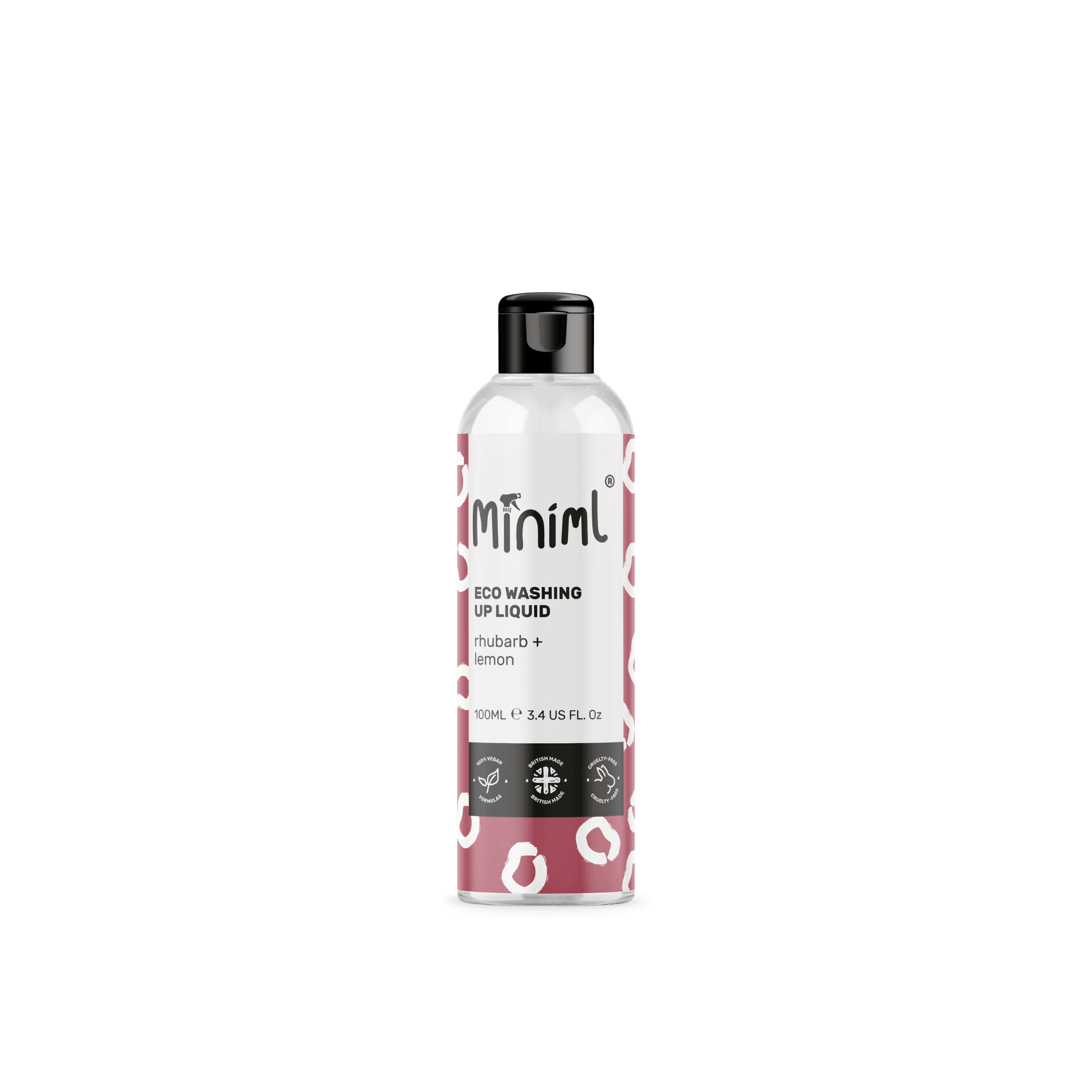 Miniml - Eco Friendly- Washing Up Liquid - Rhubarb + Lemon - 100ml - Vending Superstore