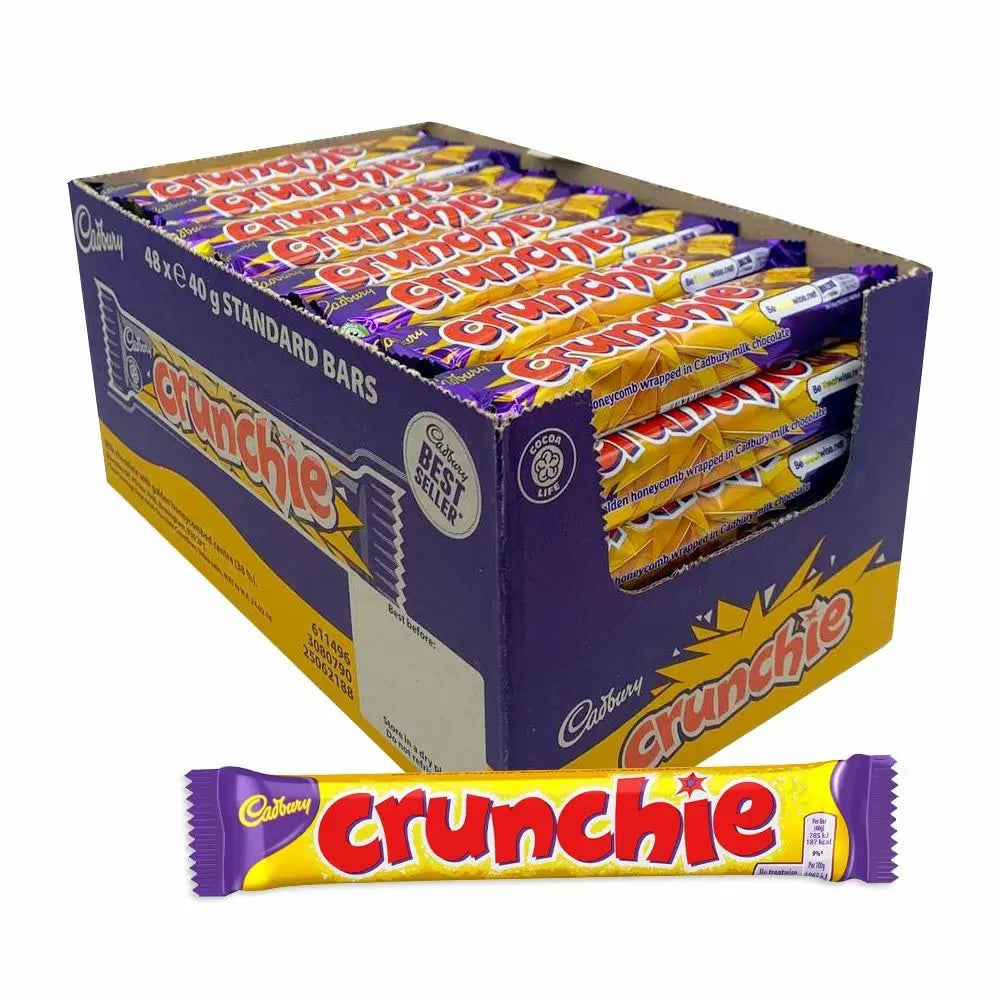 Cadbury Crunchie Chocolate Bars - Box of 48 - Vending Superstore