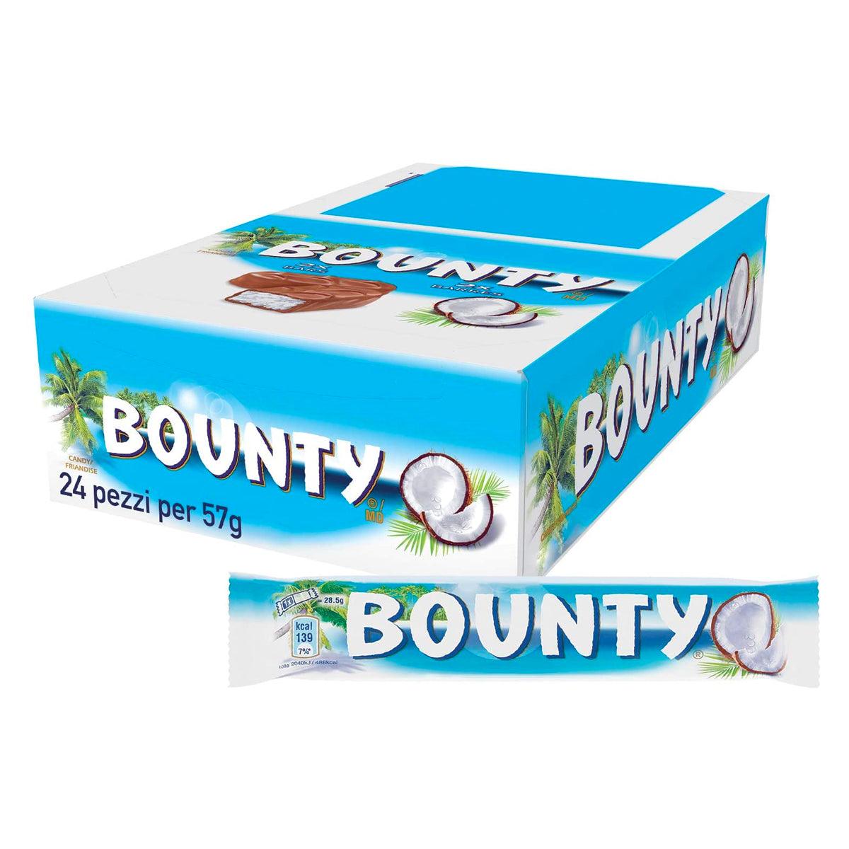 Bounty Chocolate Bars - Box of 24 57g - Vending Superstore