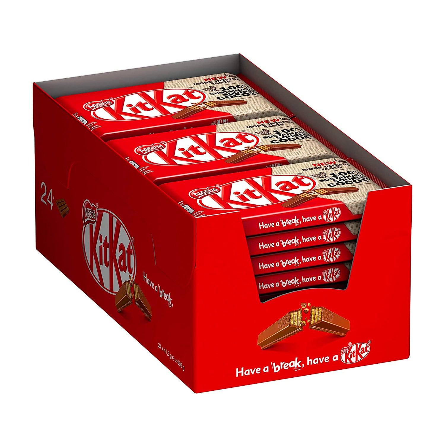 Kit Kat 4-Finger Bars - Box of 24 | Chocolate Bars - Vending Superstore