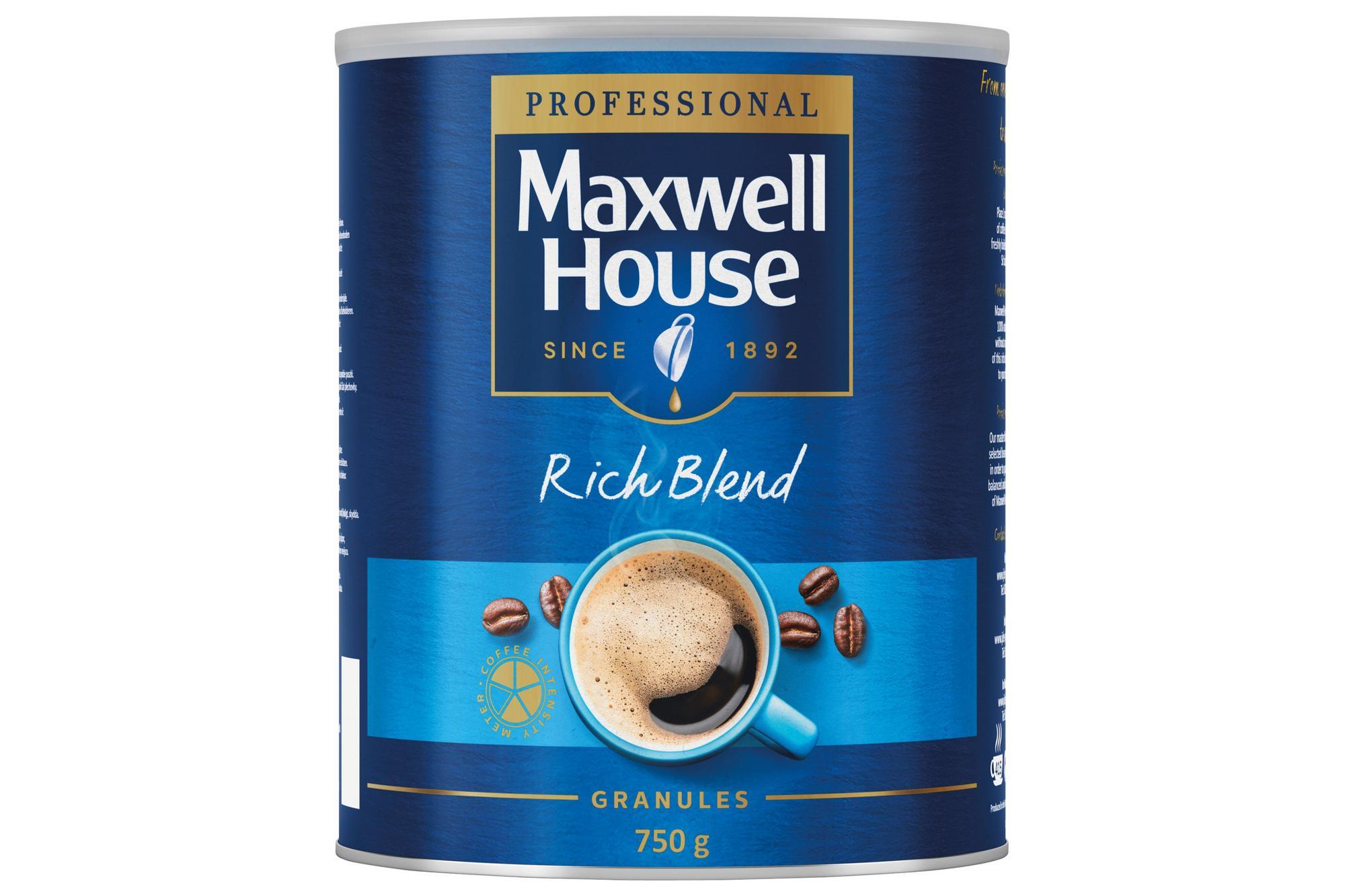 Maxwell House Rich Professional Blend Instant Coffee Tin 750g - Vending Superstore
