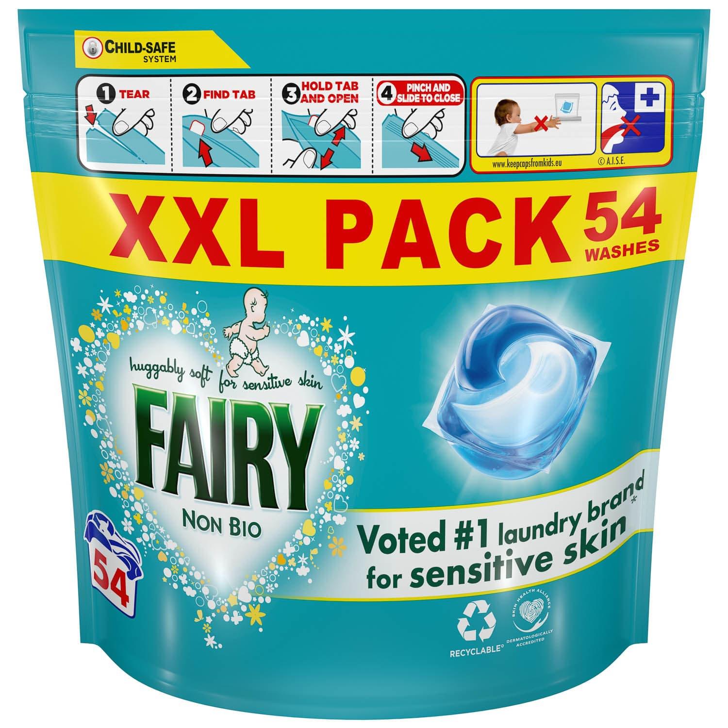 Fairy Non Biological Washing Pods 54 Washes - Vending Superstore