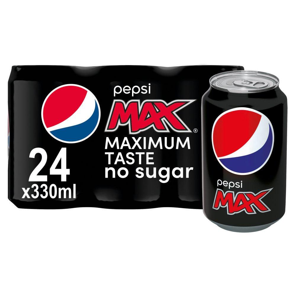 Pepsi Max: Soft Drink Cans - 24 x 330ml - Vending Superstore