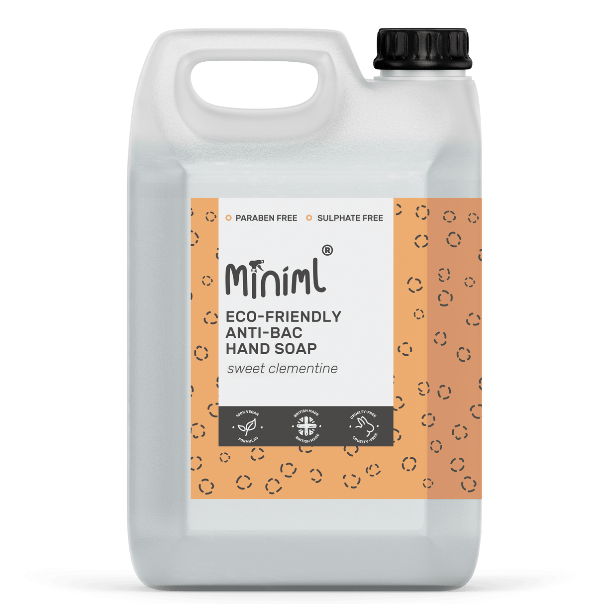 Miniml - Eco Friendly - Anti-Bac Hand Soap - Clementine - 5 Litre - Vending Superstore