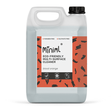 Miniml - Eco Friendly - Multi-Surface Cleaner - Blood Orange - 5 Litre - Vending Superstore