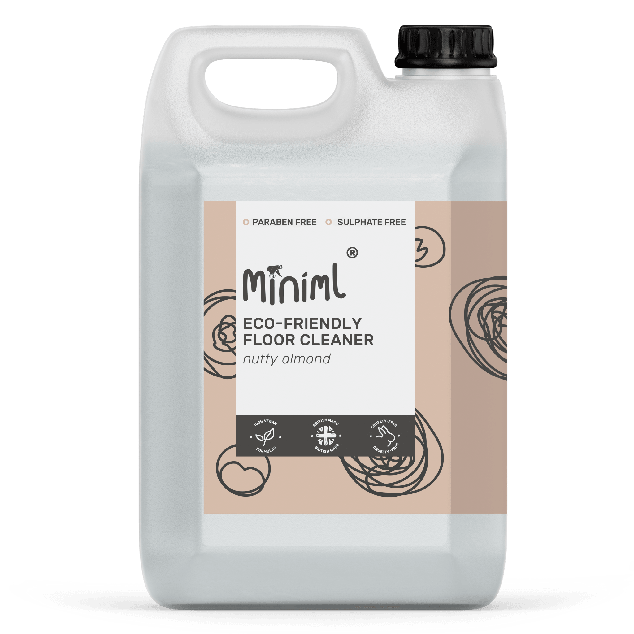 Miniml - Eco Friendly - Floor Cleaner - Nutty Almond - 5L Refill - Vending Superstore