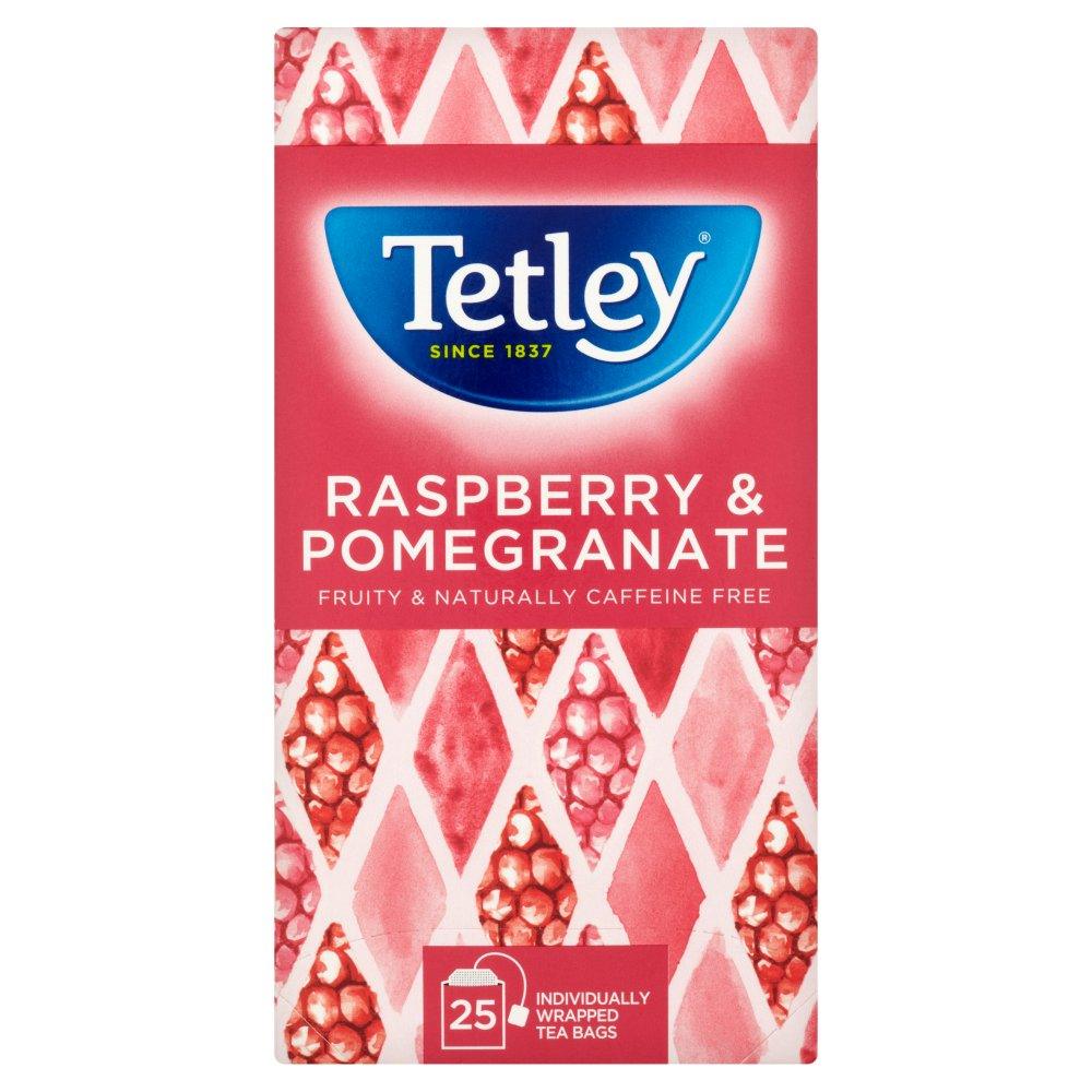 Tetley Tea Herbal: Raspberry &amp; Pomegranate Envelope Tea Bags - 25 Bags - Vending Superstore