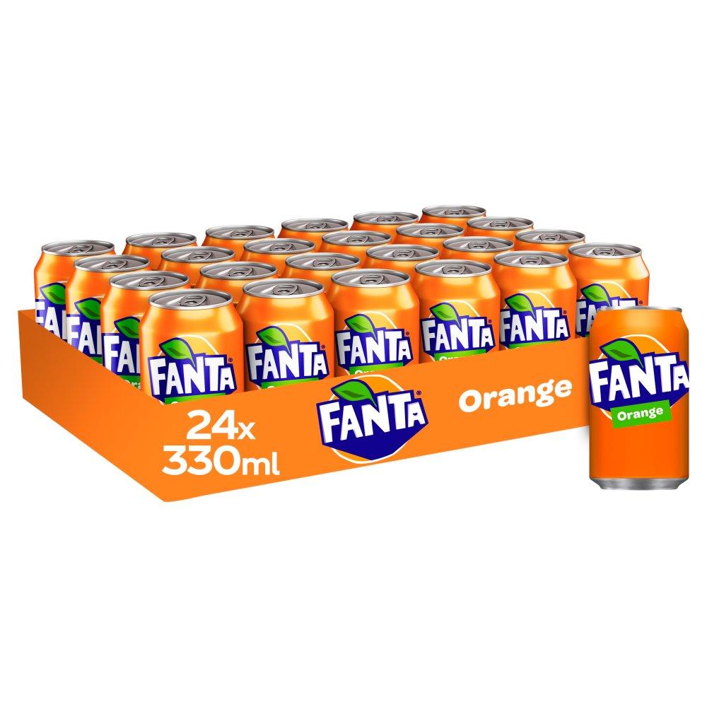 Fanta Orange Cans - 24 x 330ml - Vending Superstore