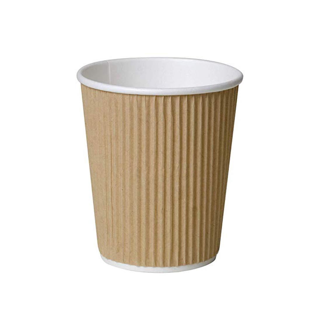 8oz Kraft Ripple Takeaway Coffee Cups - Sleeve Of 25 - Vending Superstore