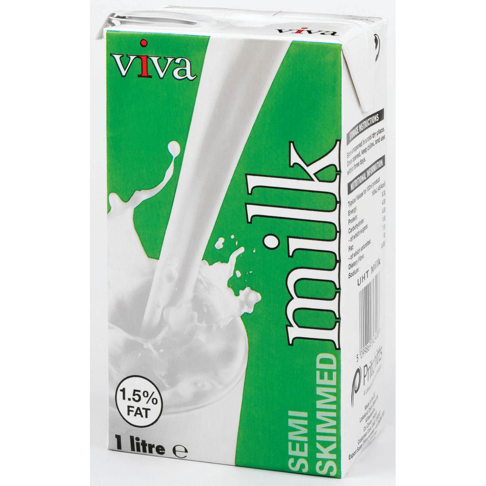 Lakeland Semi-Skimmed Longlife Milk - 1 Litre - Pack of 12 - Vending Superstore