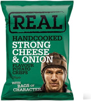 Real Crisps: Strong Cheese & Onion - 35g (Box of 24)