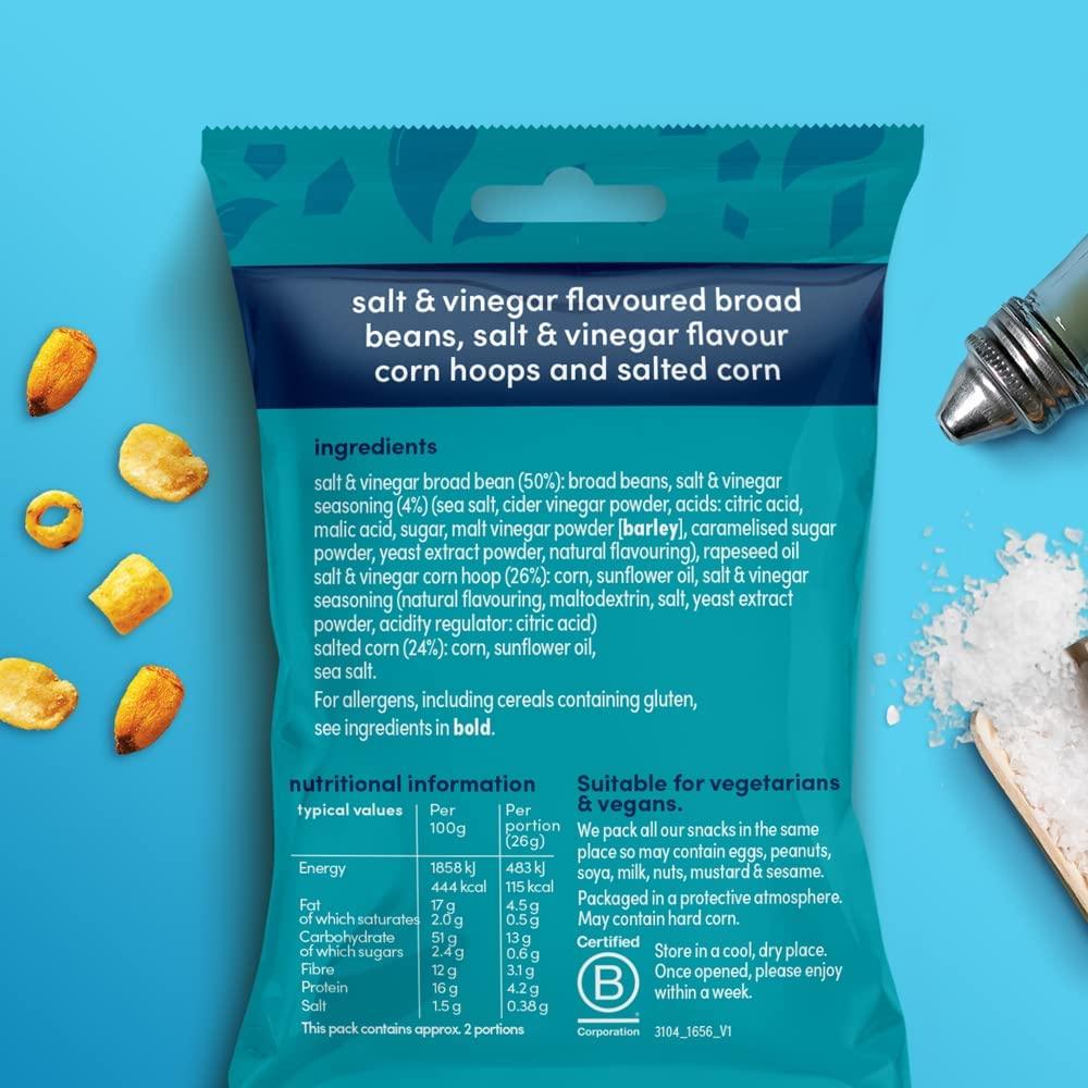 Graze Salt & Vinegar Crunch - Healthier Snacks - 18 x 52g Bags - Vending Superstore