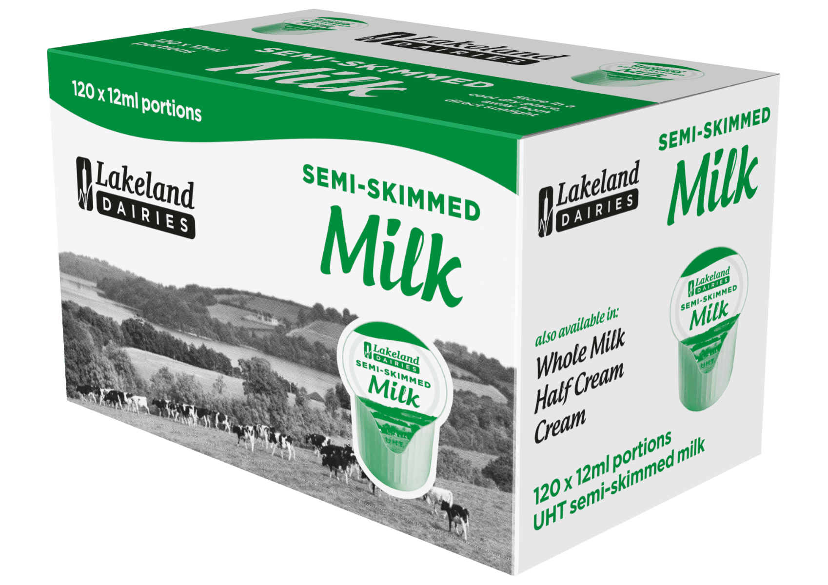 Lakeland Long Life Semi Skimmed Milk Portion Pots / Jiggers - Pack of 120 - Vending Superstore