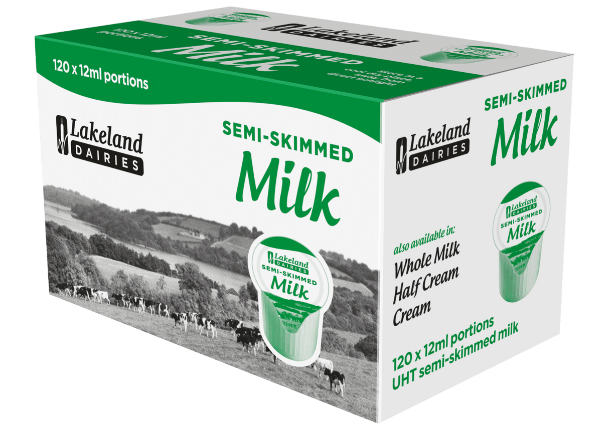 Lakeland Long Life Semi Skimmed Milk Portion Pots / Jiggers - Pack of 120 - Vending Superstore