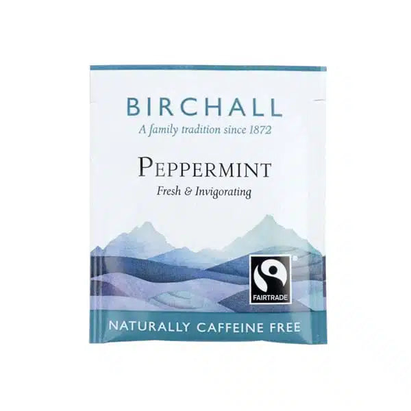 Birchall Peppermint 250 Individually Wrapped Envelope Tea Bags (Fairtrade) - Vending Superstore