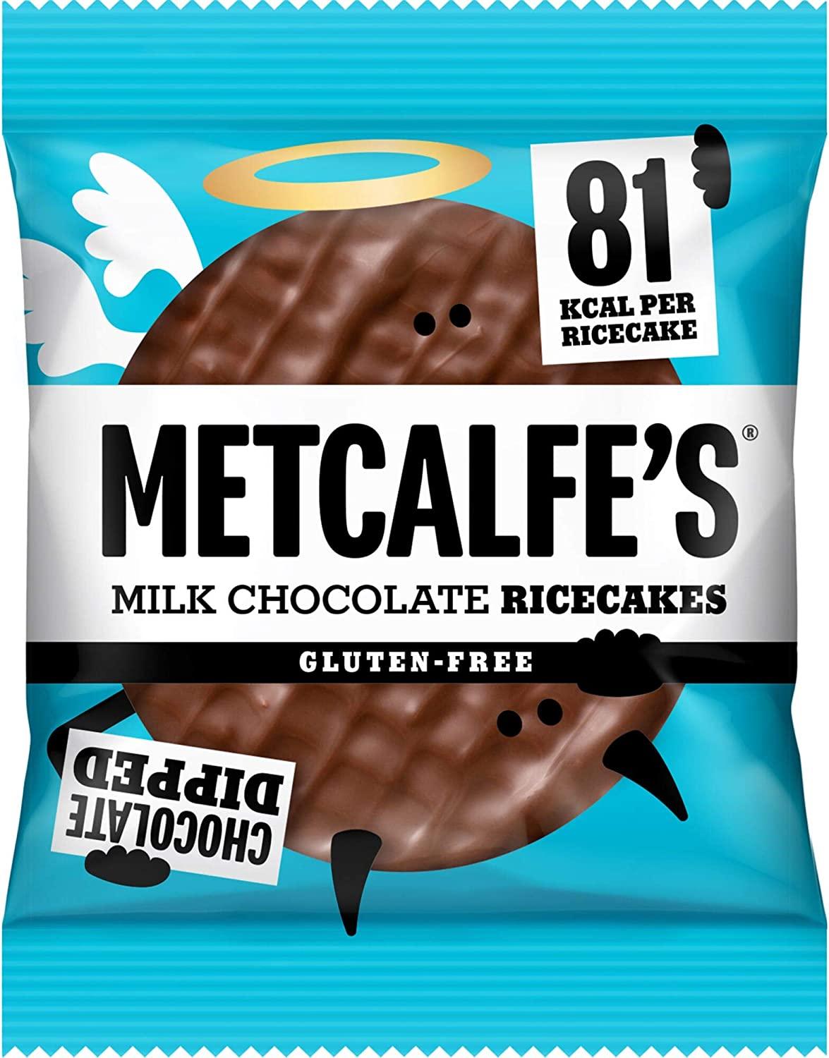 Metcalfe's Ricecakes Milk Chocolate 12 x 34g - Vending Superstore
