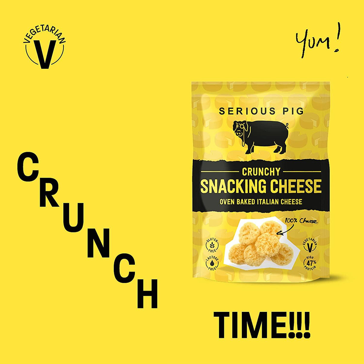 SERIOUS PIG - Crunchy Snacking Cheese Snacks, Keto Friendly, High Protein (24 x 24g) - Vending Superstore