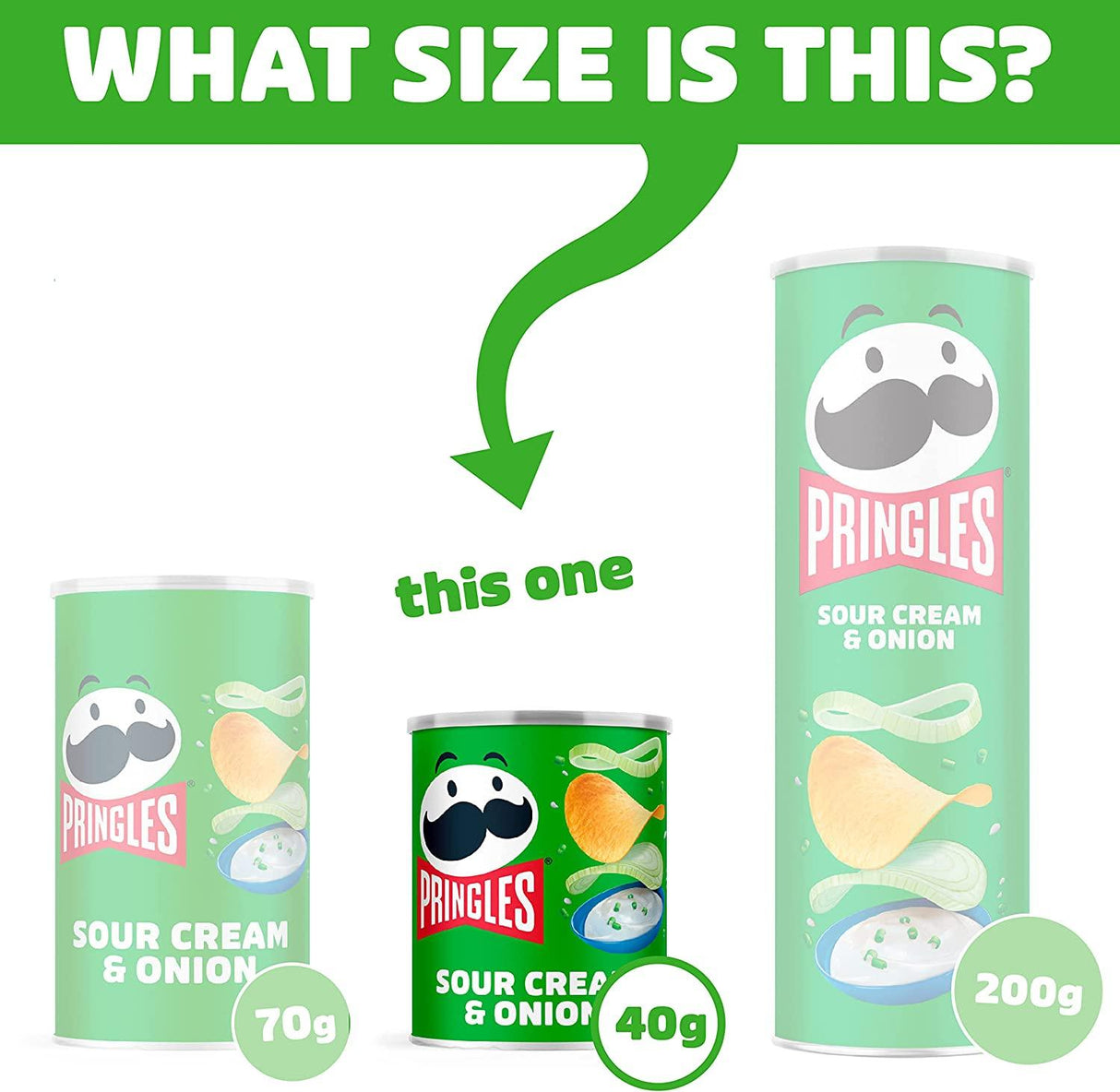 Pringles Sour Cream & Onion Potato Crisps - 12 x 40g - Vending Superstore