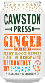 Cawston Press Fizzy Ginger Beer Cans with Pressed Juice (330ml x 24 cans) - Vending Superstore