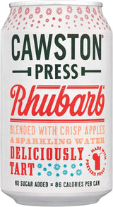 Cawston Press Rhubarb Fizzy Drink Blended With Sparkling Water and Pressed Apple Juice (330ml x 24 cans) - Vending Superstore