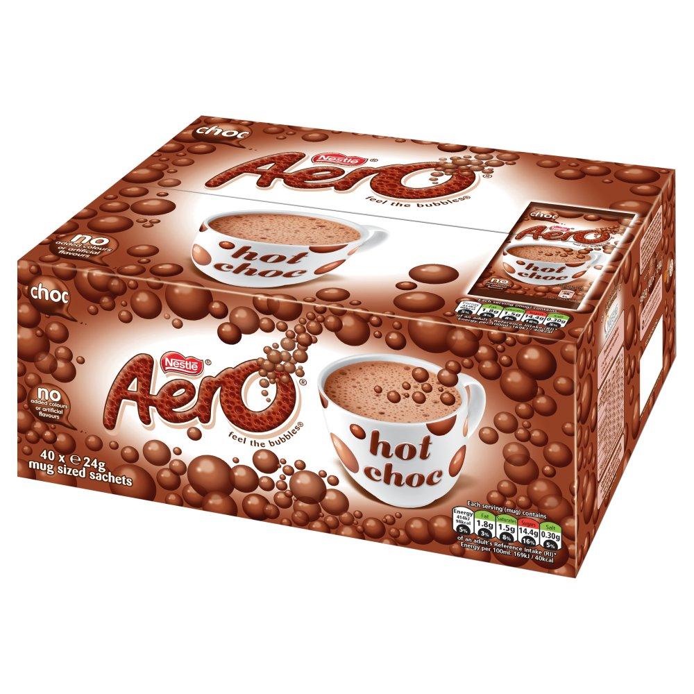 Aero: Individual Hot Chocolate Sachet Portions - Pack Of 40 - Vending Superstore