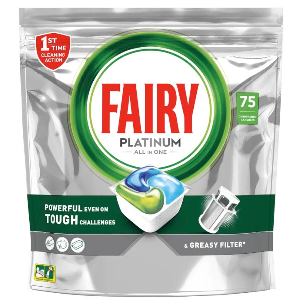 Fairy Platinum Dishwasher Tablets - Mega Pack - Regular (75w) - Vending Superstore