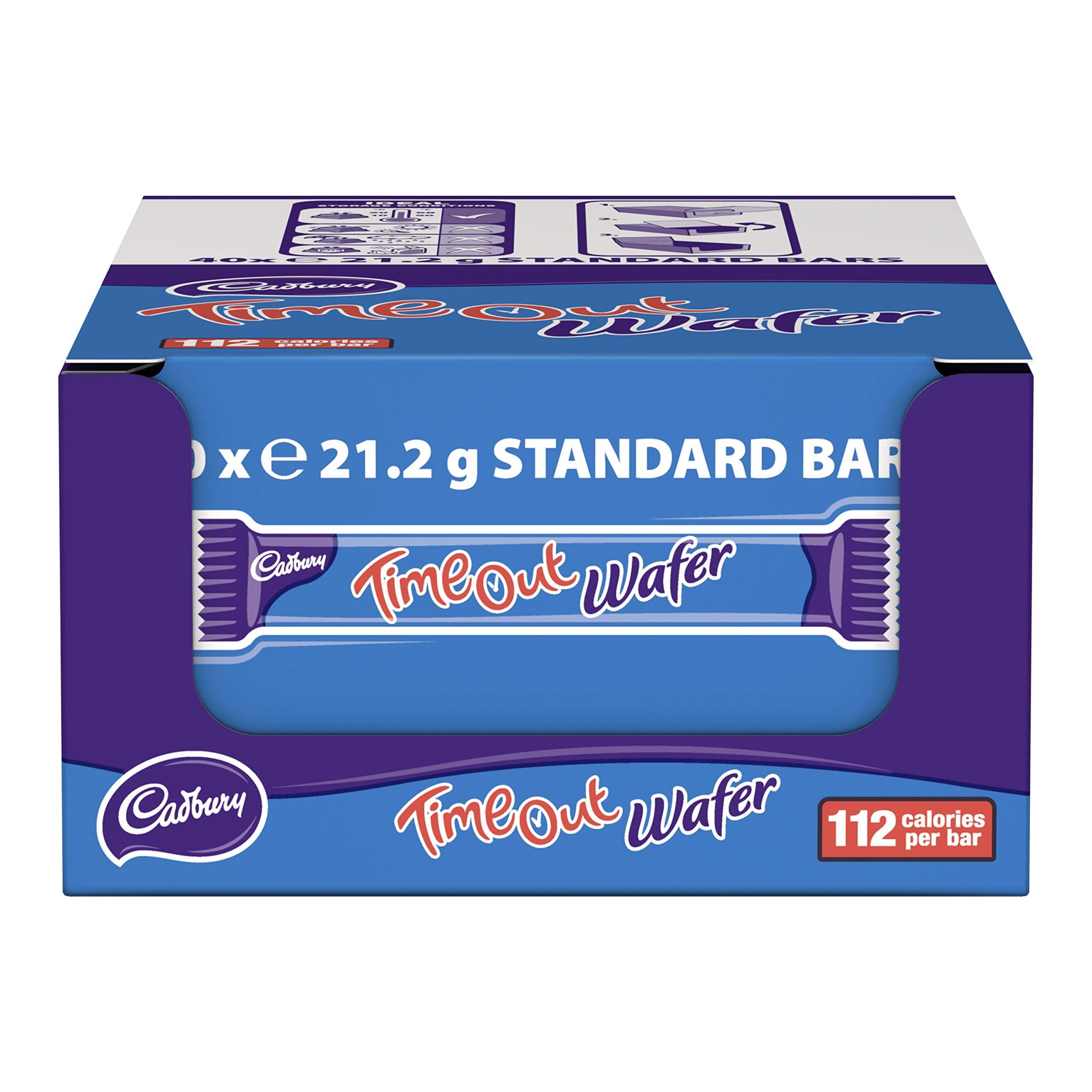 Cadbury Timeout Wafer Chocolate Biscuit Bars - Case of 40 - Vending Superstore