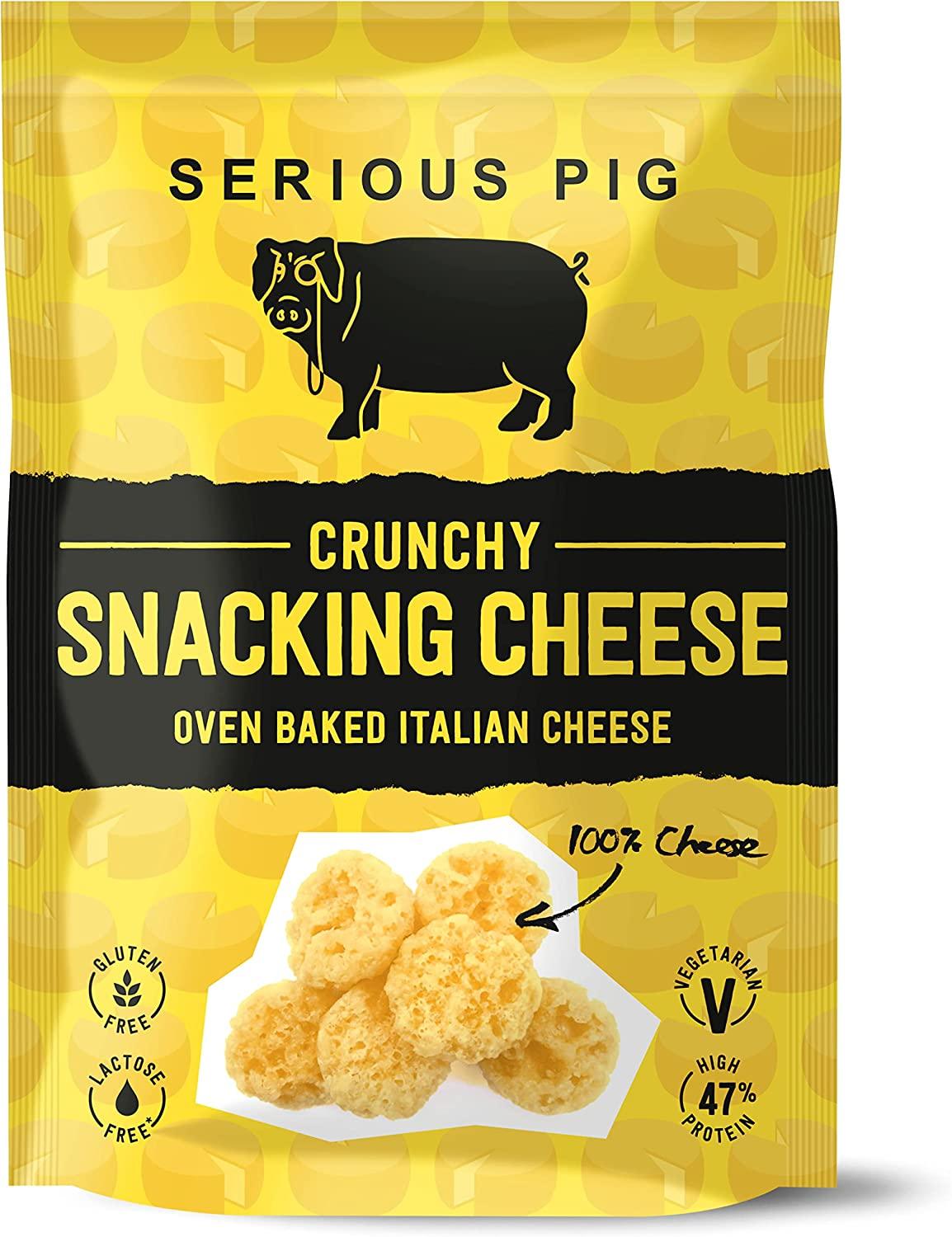 SERIOUS PIG - Crunchy Snacking Cheese Snacks, Keto Friendly, High Protein (24 x 24g) - Vending Superstore