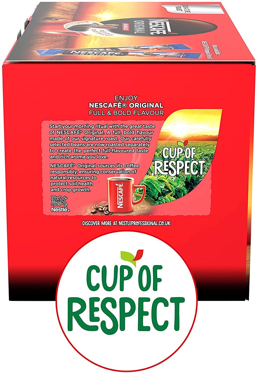 Nescafe Original: Individual Coffee Sticks / Sachet Portions - Pack Of 200 - Vending Superstore