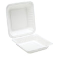 Bagasse Clamshell Meal Box / Lunchbox - Pack of 125 - 9" Square - Vending Superstore