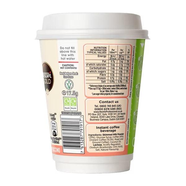 Nescafe &amp; Go - Foil Sealed Drinks: Gold Cappuccino - Sleeve Of 8 Cups - Vending Superstore
