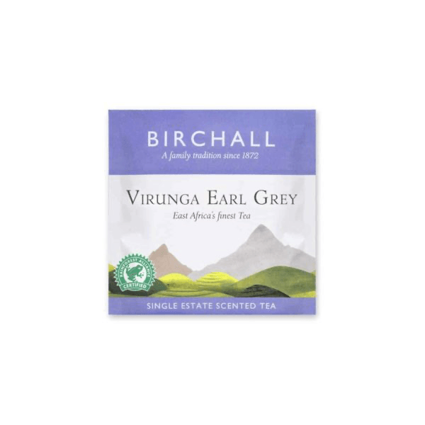 Birchall Tea - Virunga Earl Grey 200 Premium Plant-Based Individually Wrapped Envelope PRISM Tea Bags (Rainforest Alliance) - Vending Superstore
